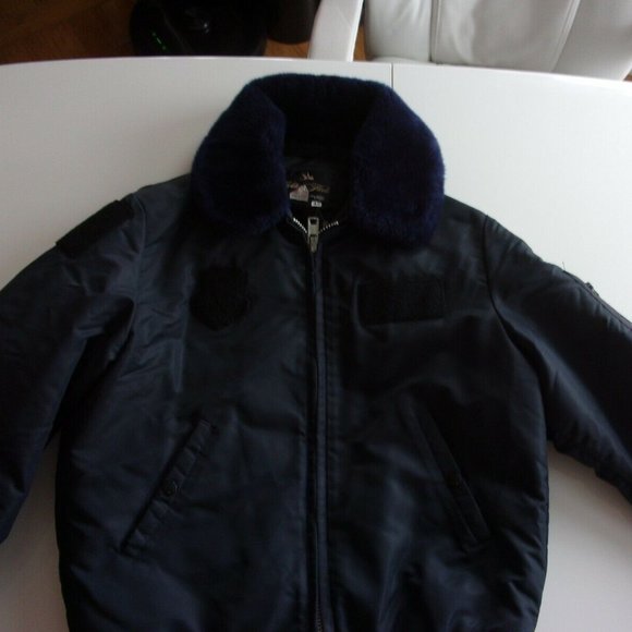NWOT GOLDEN FLEECE BOMBER FLYERS FLIGHT AVIATOR PILOT JACKET BLUE SIZE 40 LD 213